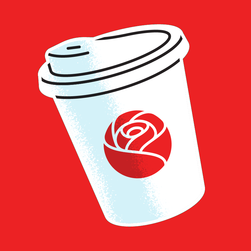 dsa logo on a coffee cup
